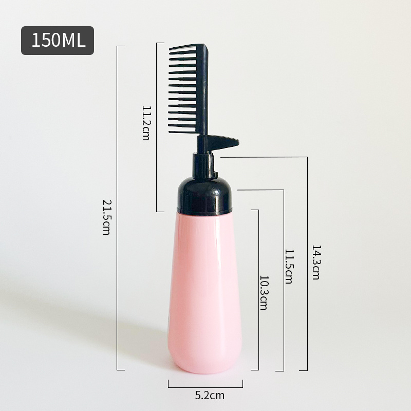 Wholesale Price Plastic Oil Comb Applicator Bottles Dispensing with Hair Comb for Salon Hair Coloring Styling