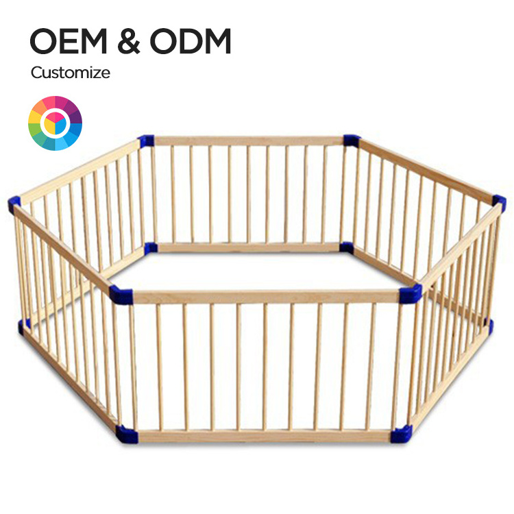 Extra-Large Kids Baby Wood Playpen For Children