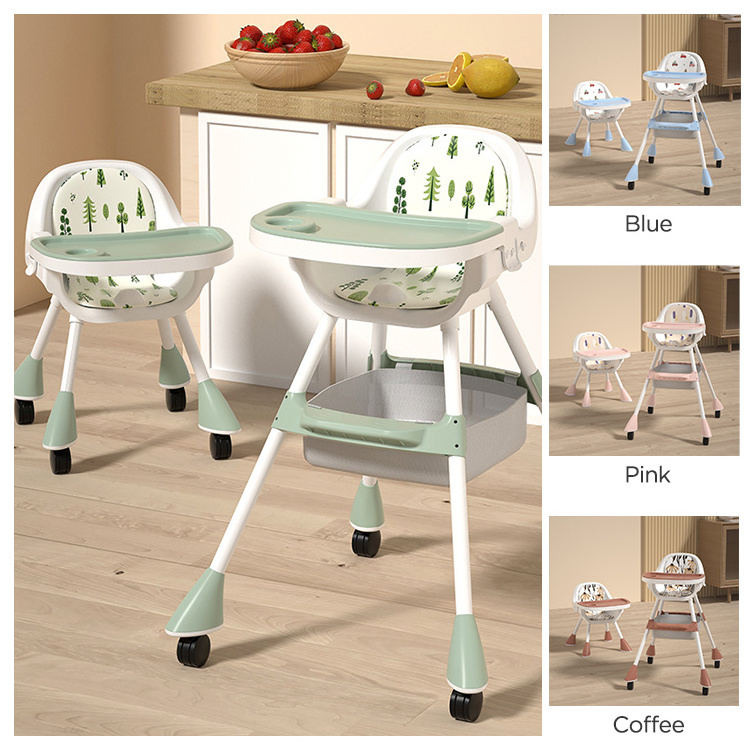 Folding Baby Highchair Kids Chair Dinning High Chair Toddler Children Feeding Baby Table Dinning High Chair