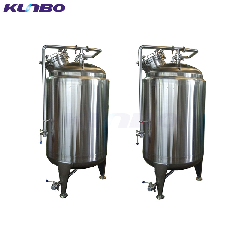 KUNBO 200-500L Stainless Steel Vertical Milk Cooling Storage Tank