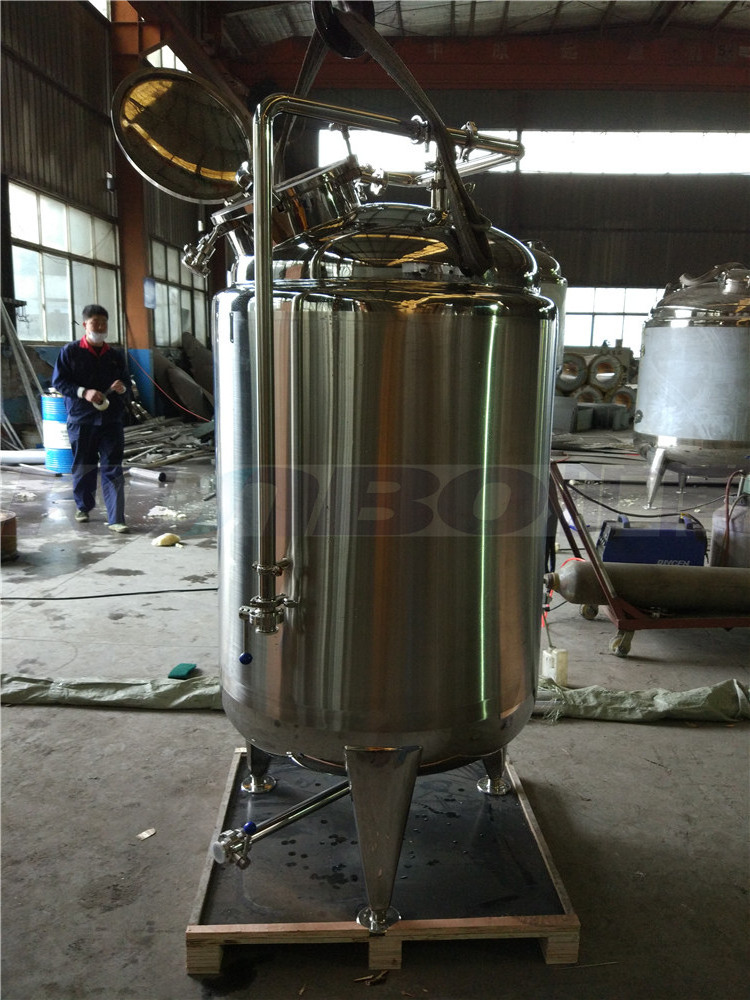 KUNBO 200-500L Stainless Steel Vertical Milk Cooling Storage Tank