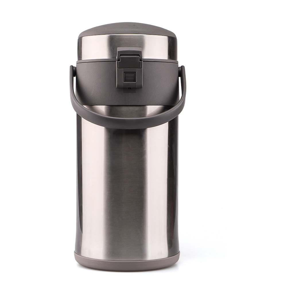 Coffee Carafe Dispenser with Pump - 101oz / 3L Airpot 24 Hours Insulated Stainless Steel Hot Beverage Dispenser