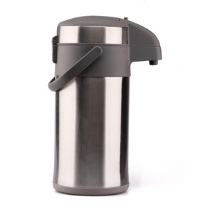 Coffee Carafe Dispenser with Pump - 101oz / 3L Airpot 24 Hours Insulated Stainless Steel Hot Beverage Dispenser