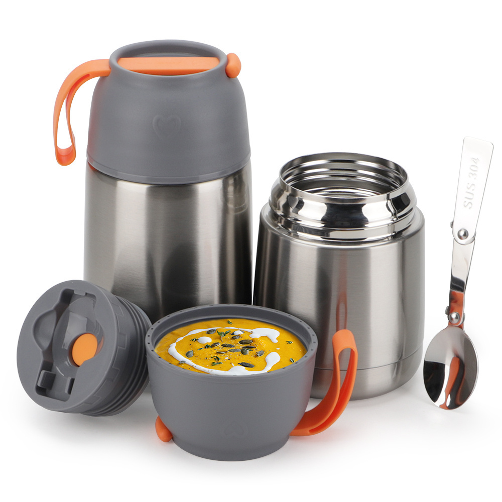 Stainless Steel Insulated Food Jar for Hot Meals, Breakfast Leak-proof Insulated Lunch Thermos Containers