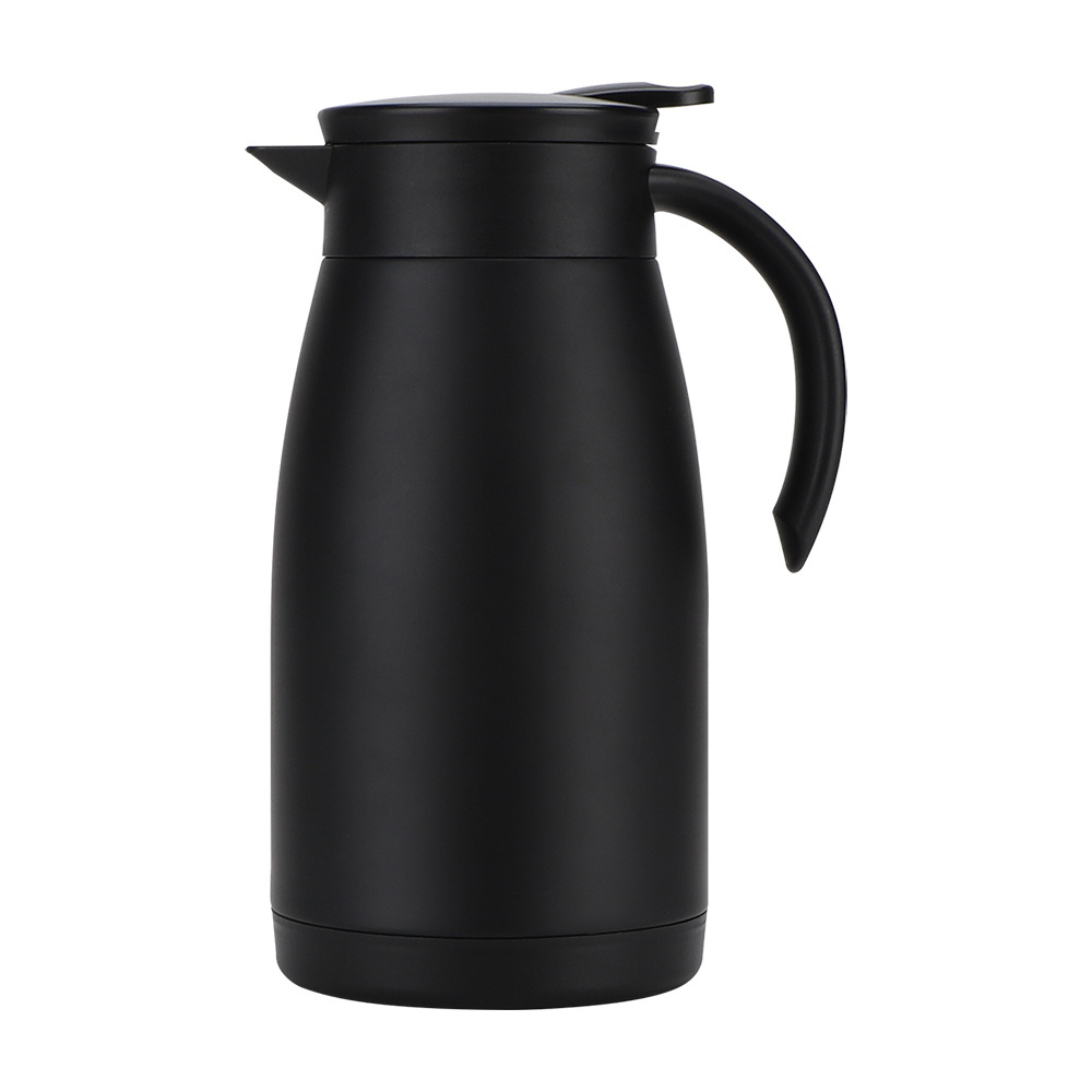 1L Dual Wall Insulated Beverage Dispenser Thermal Coffee Carafe, Stainless Steel Thermal Insulated Water Tea Pot for Keeping Hot