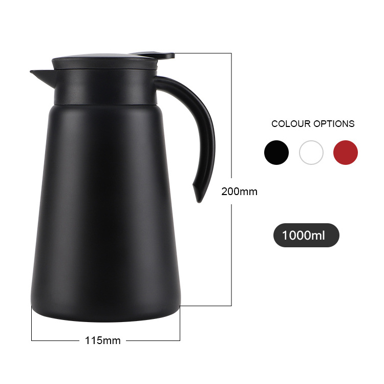 Thermal Coffee Carafe Tea Pot 20 Oz Stainless Steel Insulation Double Wall Vacuum Insulated Coffee Water & Beverage Dispenser