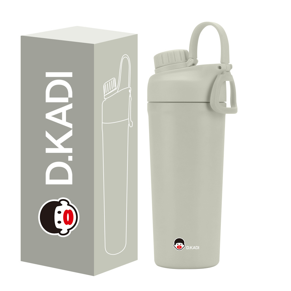 High Quality Double Wall Insulated Stainless Steel Sports Shaker Water Bottle with Lid Custom Protein Color Vacuum Flask