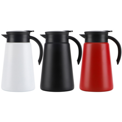 600ML 800ML 1L Custom Logo Thermal Coffee Carafe Double Wall Insulated Stainless Steel Vacuum Thermos Tea Coffee Pot