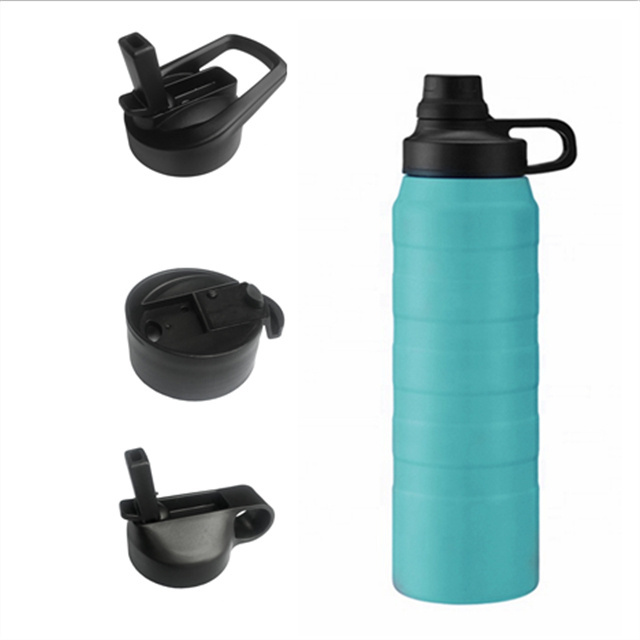 Outdoor Double Wall 18 8 Stainless Steel Water Bottle, Custom Branded Vacuum Insulation Sports Vacuum Flask 20 oz & 30 oz