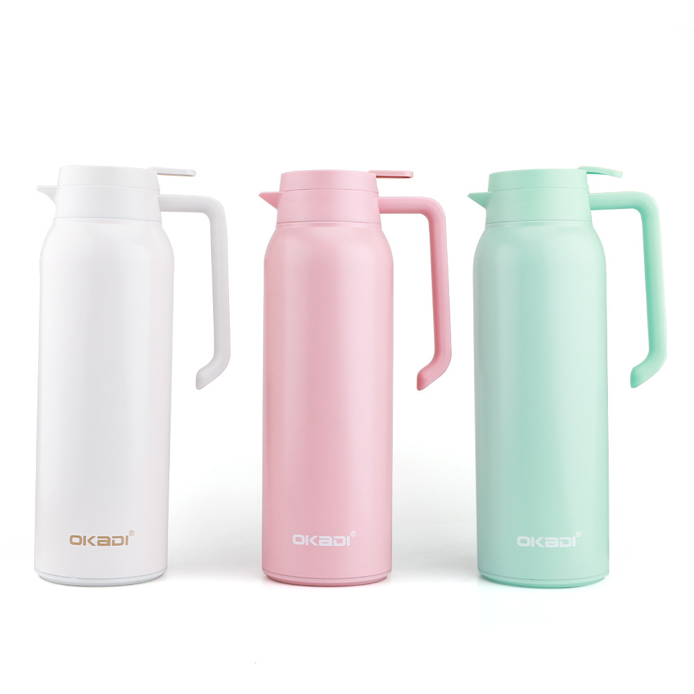 2020 New Products Insulated Vacuum Thermos Pot With Lid, Double Wall Stainless Steel Thermal Coffee Carafe