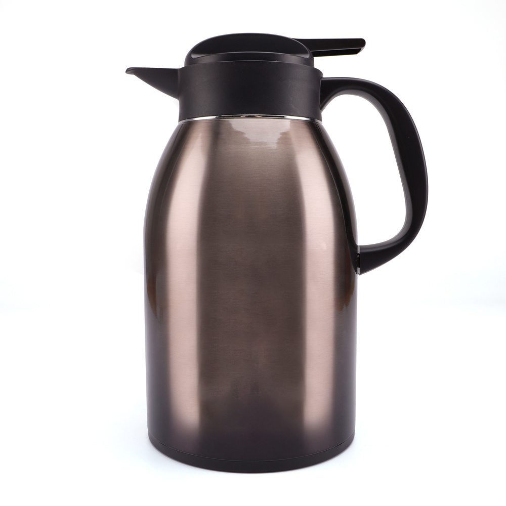 32 Oz 12 Hour Heat Retention Stainless Steel Thermal Coffee Carafe Double Walled Vacuum Thermos  2 L