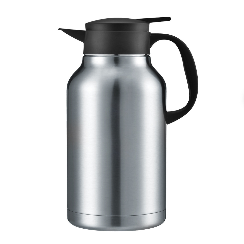 45 Oz Double Walled Vacuum Thermos / 12 Hour Heat Retention / 2 .2 Litre Stainless Steel Thermal Coffee Carafe