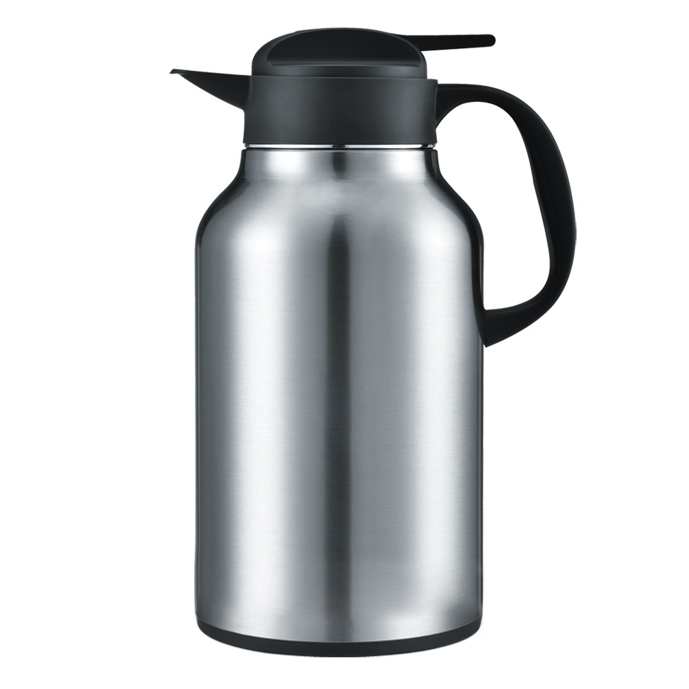 32 Oz 12 Hour Heat Retention Stainless Steel Thermal Coffee Carafe Double Walled Vacuum Thermos  2 L