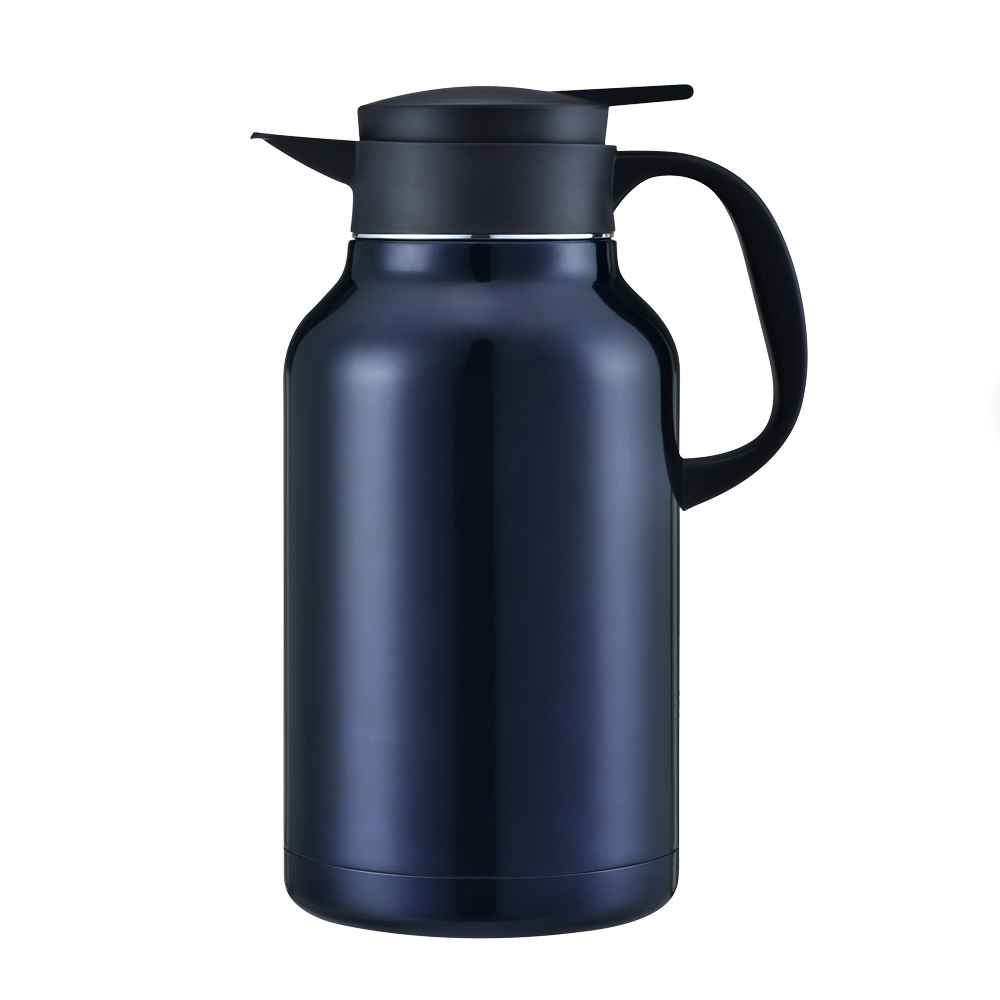 45 Oz Double Walled Vacuum Thermos / 12 Hour Heat Retention / 2 .2 Litre Stainless Steel Thermal Coffee Carafe