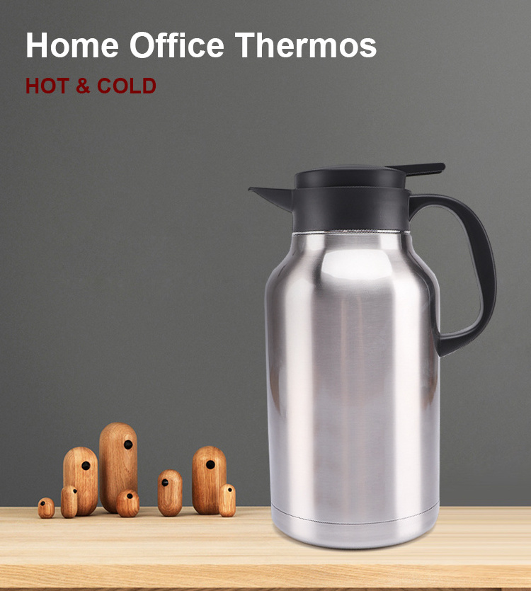 45 Oz Double Walled Vacuum Thermos / 12 Hour Heat Retention / 2 .2 Litre Stainless Steel Thermal Coffee Carafe