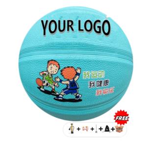 Custom made promotional bulk rubber basketball outdoor size 5 customize your own ball basketball