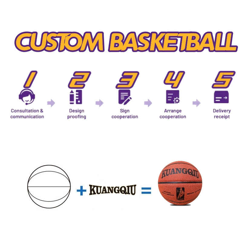 Custom made promotional bulk rubber basketball outdoor size 5 customize your own ball basketball