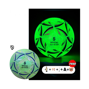 Custom Logo Glowing reflective holographic soccer ball light up footballs luminous factory outlet OEM Made china