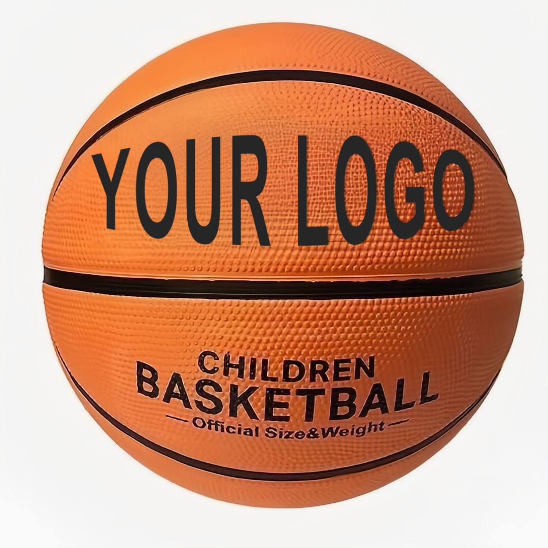 Outdoor Cheap custom logo Rubber Basketball Kid Pink Basketball