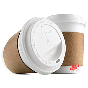 White Paper Disposable Coffee Cups and Insulated Ripple Paper Hot Coffee Cups  With Lids And Sleeves for Tea