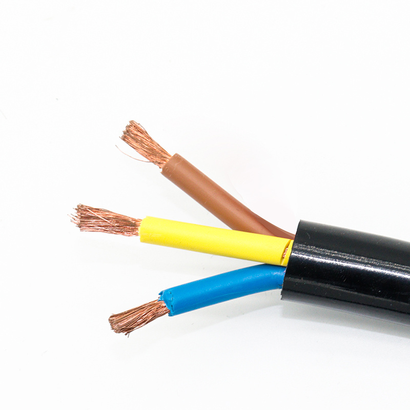 Black Rubber Flexibility Cable 0.75mm 1.5mm 2.5mm, 3 4 5 6 core Heavy Duty Rubber Electrical Power Cable