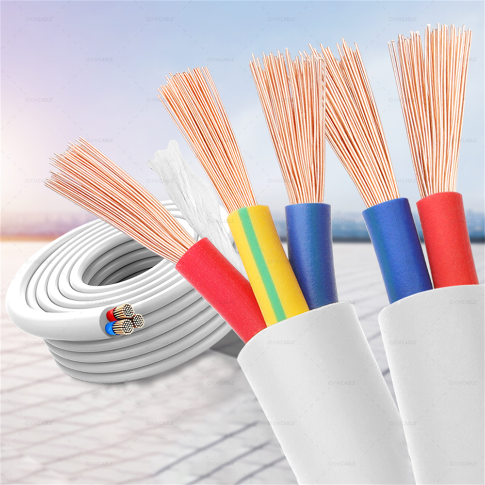 Copper Conductor Royal Cord Flexible Cable RVV, 2 3 4 5 Core 0.75 1 1.5 2.5 4 6mm Electrical Cable Wire H05VV-F Power Cable