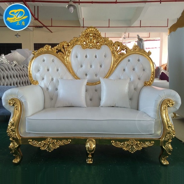 Cheap Royal Wedding Sofa Chair Bride and Groom King Throne Chair Set