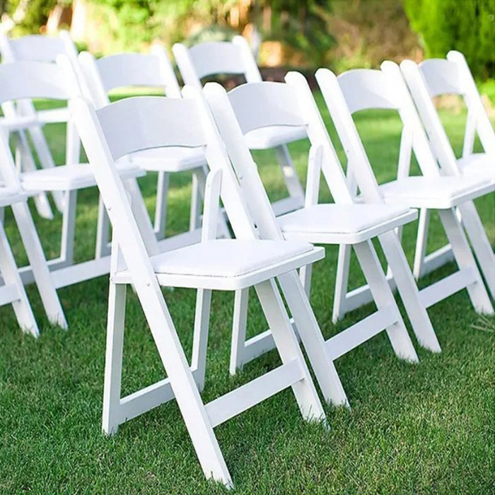 Outdoor Wedding Event Party Furniture Folding White Resin Chair