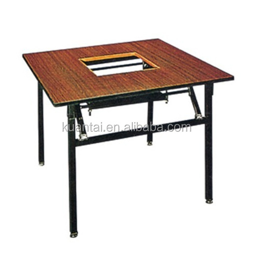 YF-017 Thailand hotel restaurant table folding round hot pot table