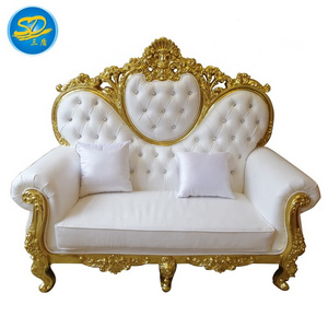 Cheap Royal Wedding Sofa Chair Bride and Groom King Throne Chair Set