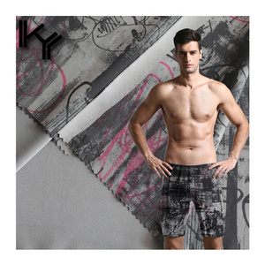 Breathable Waterproof Recycle Printed Spandex Polyester Custom Microfiber Organic Swimsuit Swim Trunk Fabric