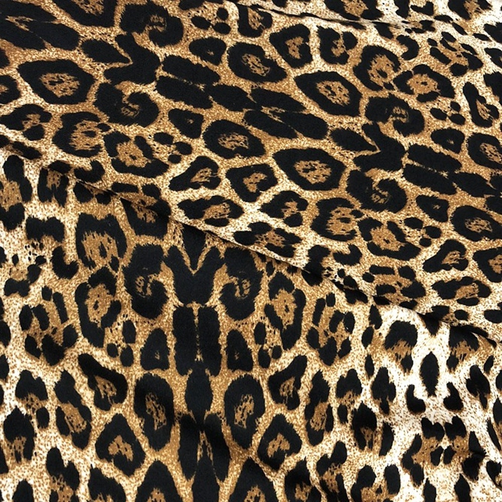 88 Polyester 12 Spandex 50d Recycled Leopard fabric Breathable Waterproof Stretch Satin Soft Swimwear Fabric