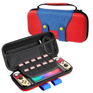 High Quality Hard Carrying Case for Nintendo Switch and Switch Oled Red and Blue