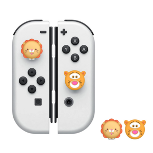 4 In 1 Custom Cartoon Cute Analog Stick NS Soft Silicone Joysticks Cover For Nintendo Switch Lite/Oled Thumbstick Grips