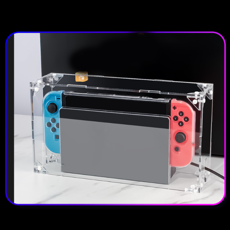 Clear Acrylic Protective Dust Display Box Cover For Nintendo Switch/OLED Console Dust Proof Sleeve Case