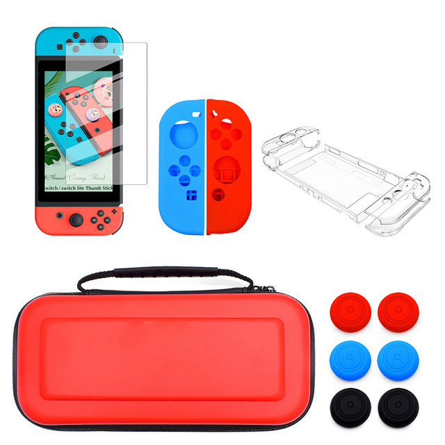 Video Game Accessories 10-in-1 12-in-1 13-in-1 15-in-1 Kit for Nintendo Switch bag joystick case cover Kit