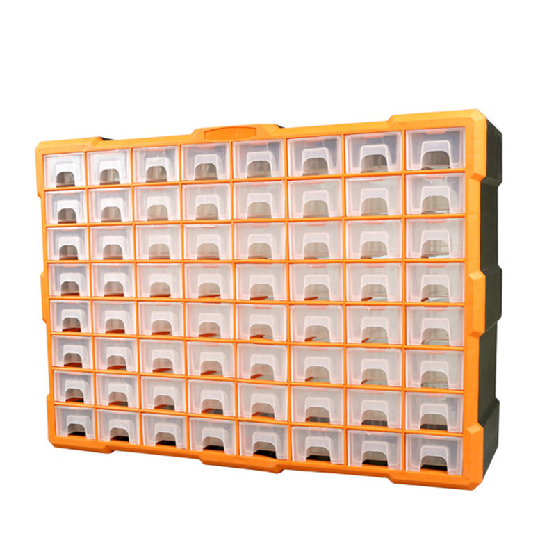 2021 new pp material high quality wall mount 64 drawer plastic parts storage hardware and craft cabinet