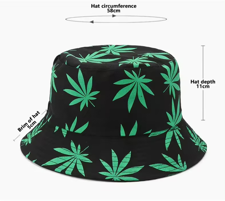 Summer Reversible Bucket Hat Solid Printed Polyester Casual custom logo bucket hats