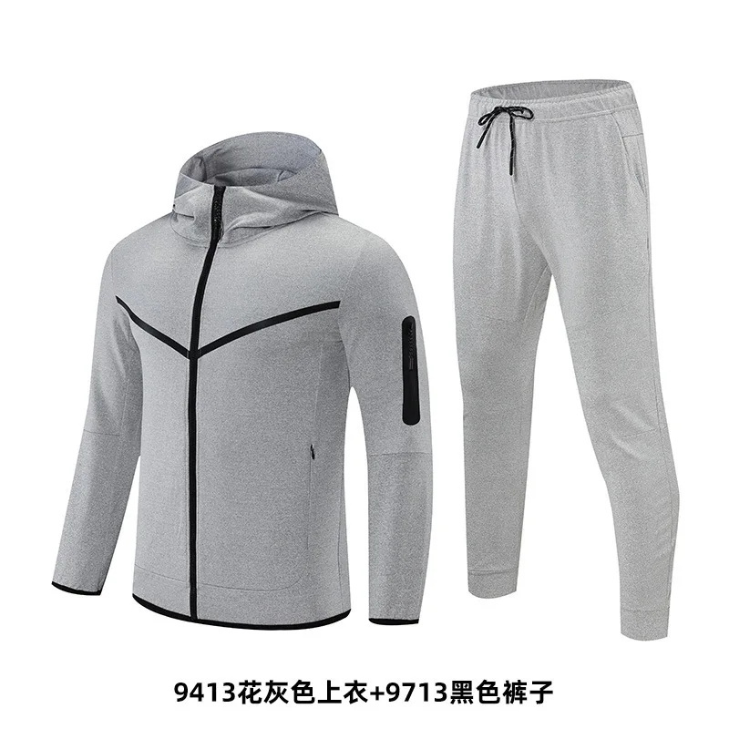 Designer Clothes Men's Sets Training Wear OEM Custom Logo Tracksuit for Urban Fitness Enthusiasts Sweatpants And Hoodie Set