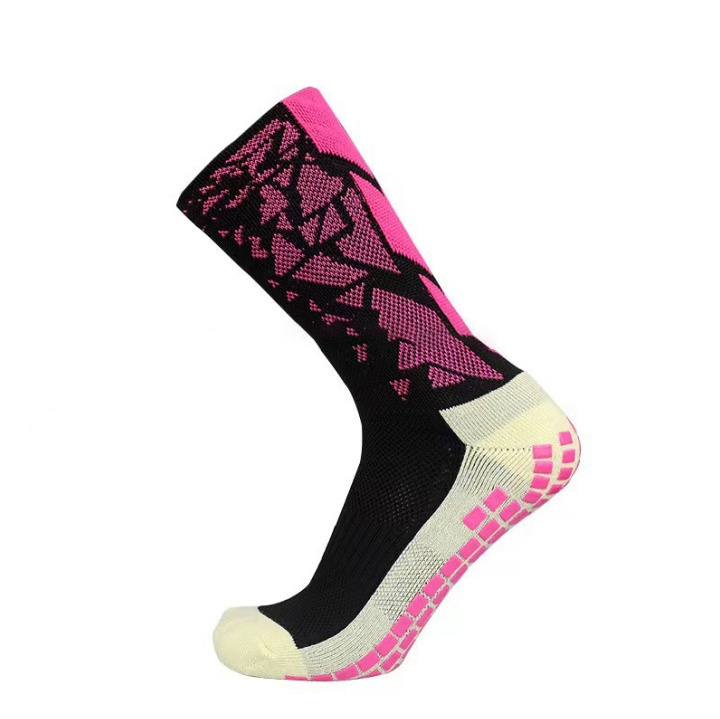 Precision Fit Pink Anti-Slip Football Socks Wholesale Crew Customized Performance Unisex socks