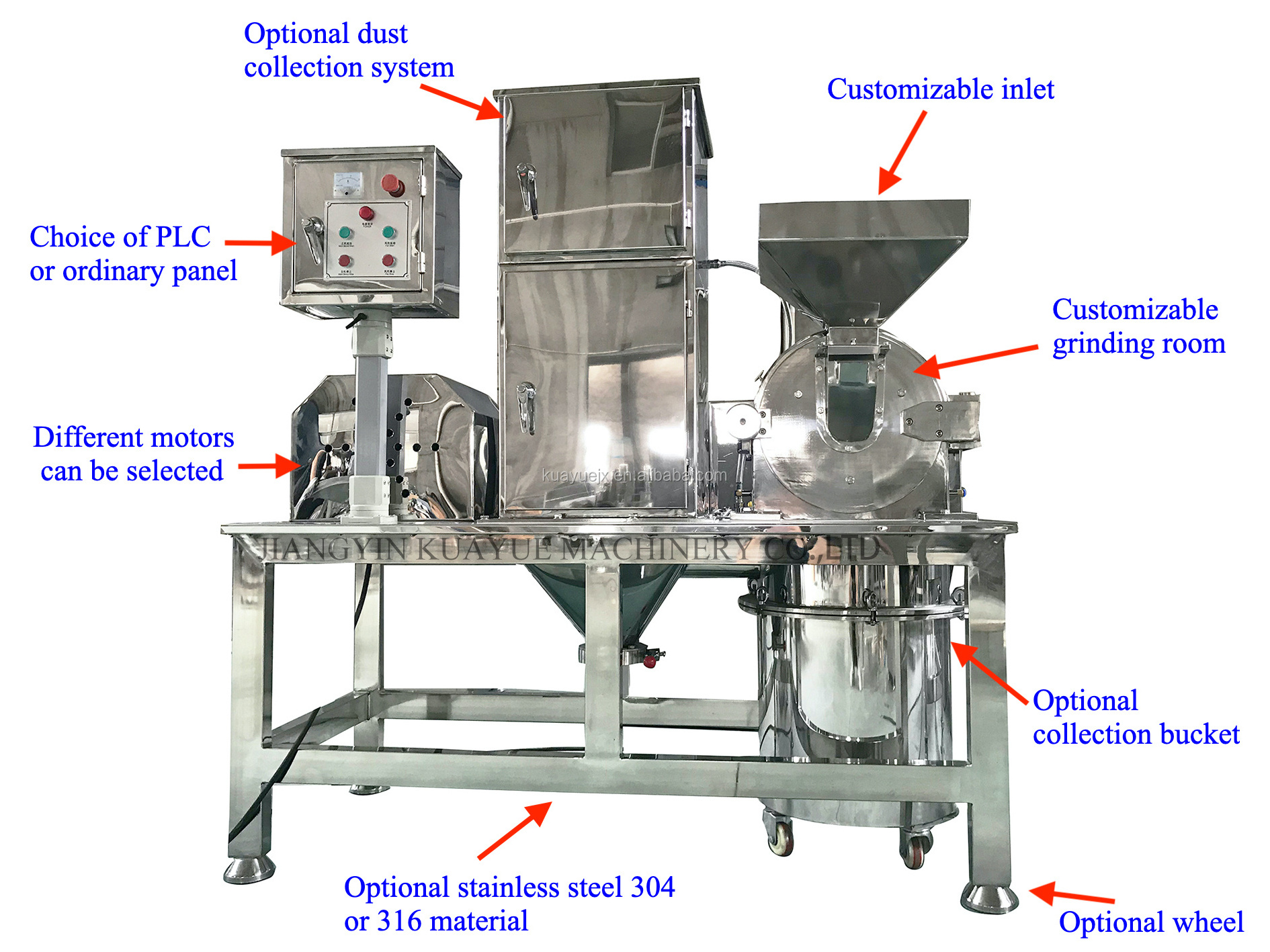 WF Herbal Plant Chili Oyster Shell Instant Tea Potato Powder Making Grinder Grinding Mill Milling Machine