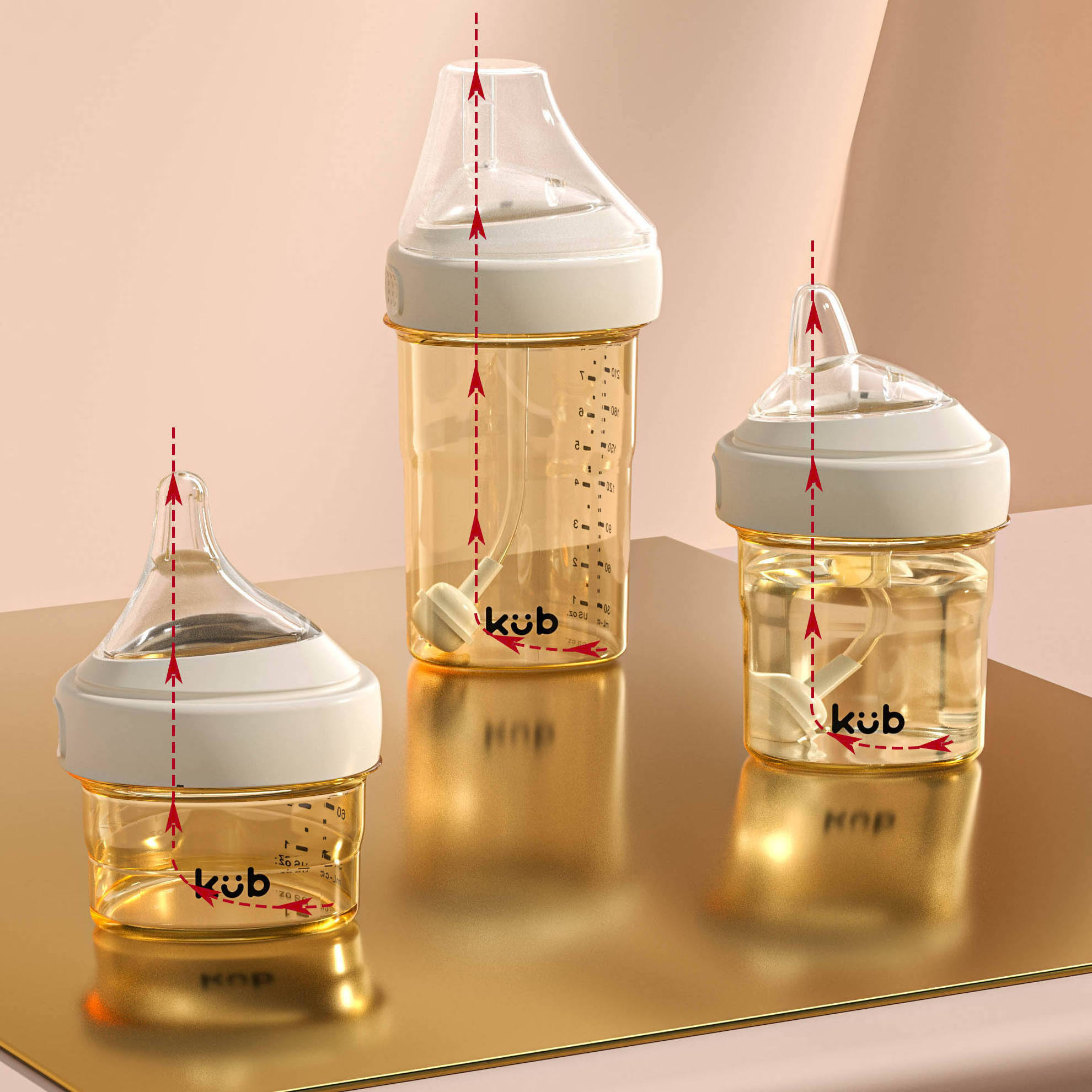 KUB New 80/150/240ml PPSU Baby Bottle Set Triangle Shape Baby Feeding Bottle BPA Free Baby Milk Bottle for Gift