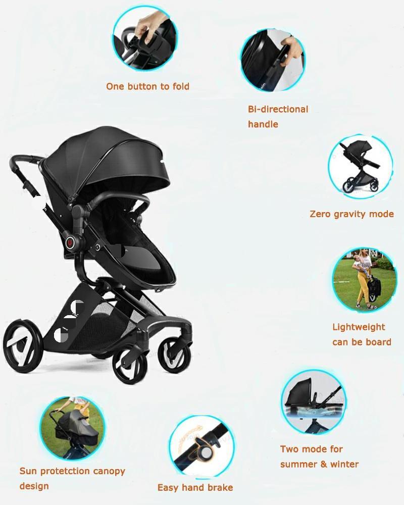 Wholesale Hot Selling Baby Travel Strollers Adjustable Baby Pram Portable Foldable Baby Strollers