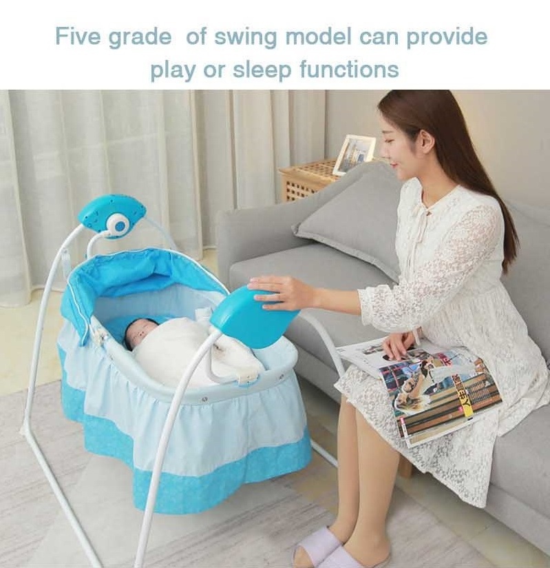 Most New Design Infant Bed Kids Electric Rocking Chair New Smart Swing Bed Baby Electric Cradle Crib Modern Baby Cribs 100 Piece