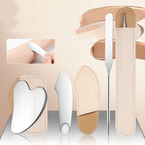 New Color Beauty Care Gold Makeup Spatula Stainless Steel Apply Foundation Rose Gold Cosmetic Spatula