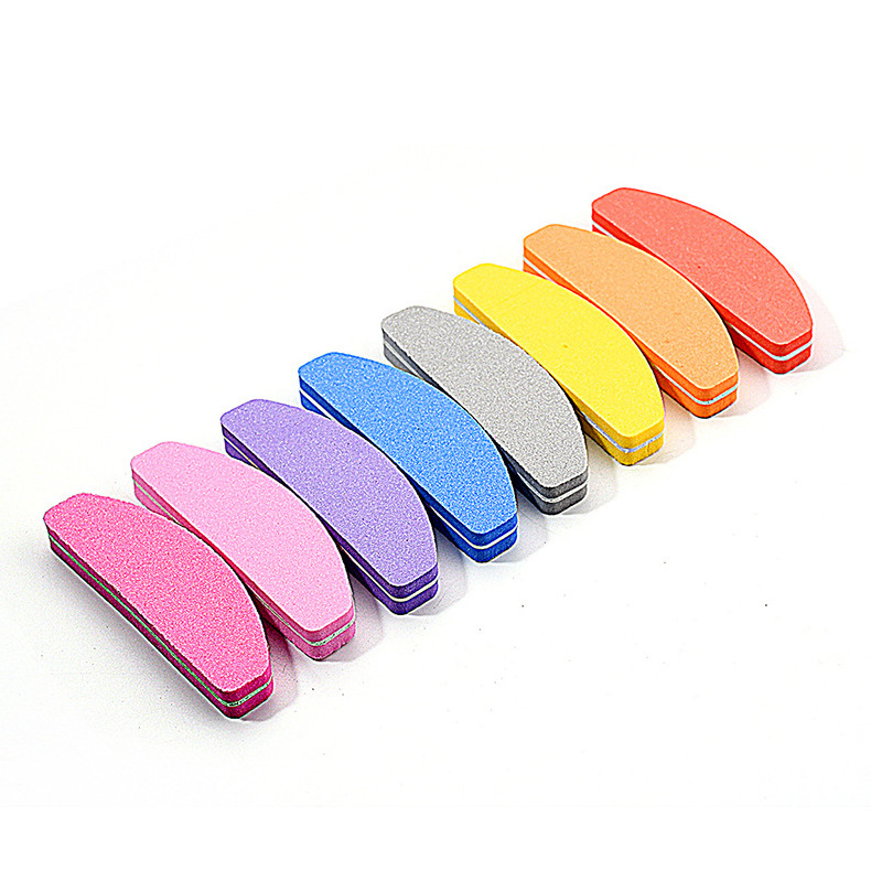 Double-sided Mini Nail Files For Manicure Blocks Sponge Curve Sanding Nails Polishing Buffer Files Nails Accessories