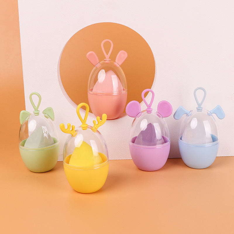 Cute pet Makeup Egg Wholesale Makeup Hanging Box Wet makeup sponge blender case sponge storage