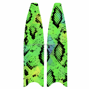 KUBO carbon fiber speed spearfishing blade freediving fins scuba and swimming long fins with foot pocket