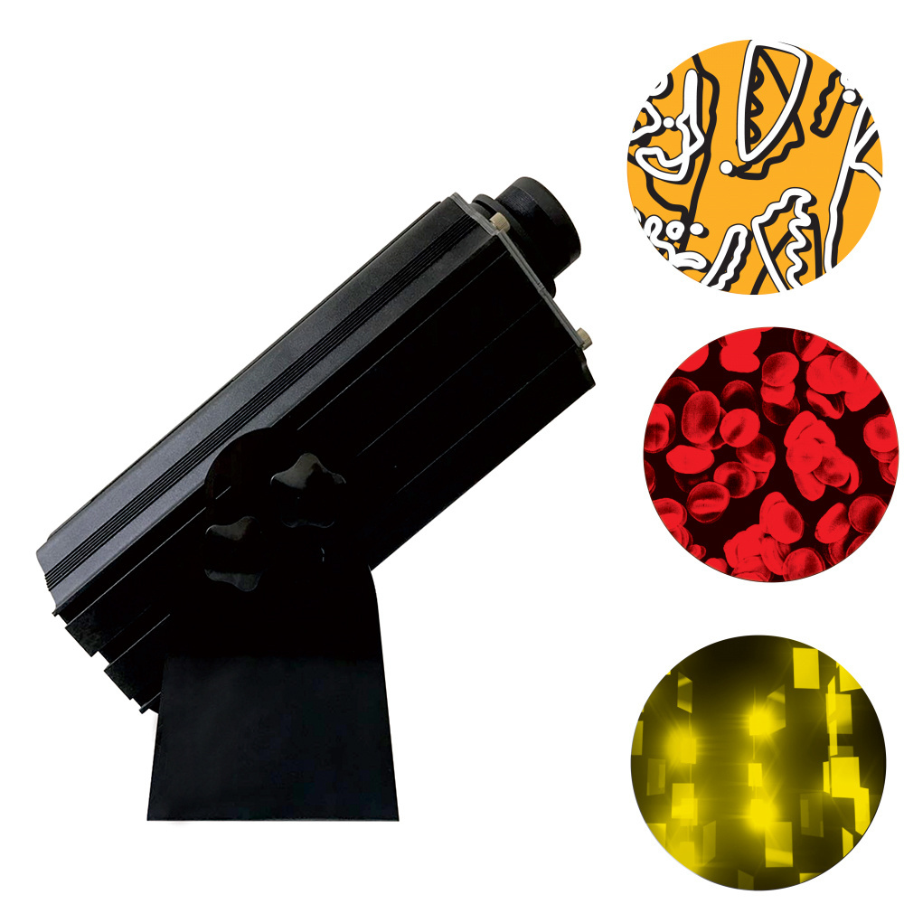 80w 4 logo image rotating led stage laser light