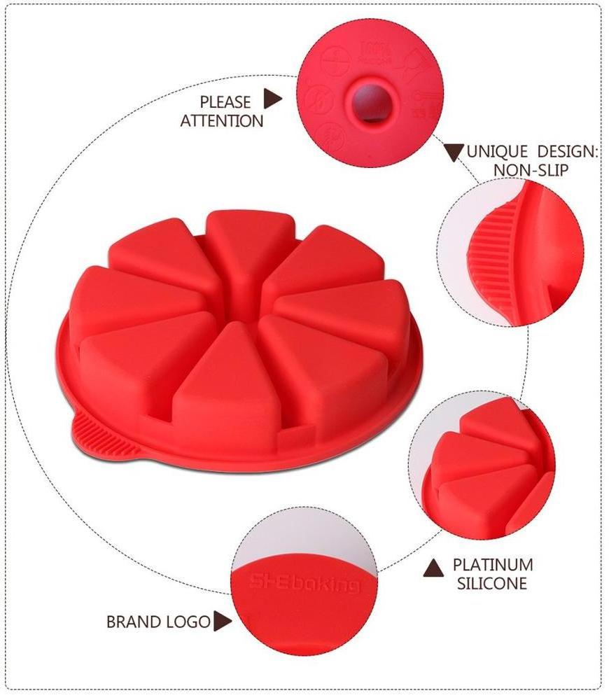 8 Cavity Flower Bakeware Silicone Mold DIY Baking Pastry Tools Cake Mould Oven Bread Pizza Jelly Cupcake Mold